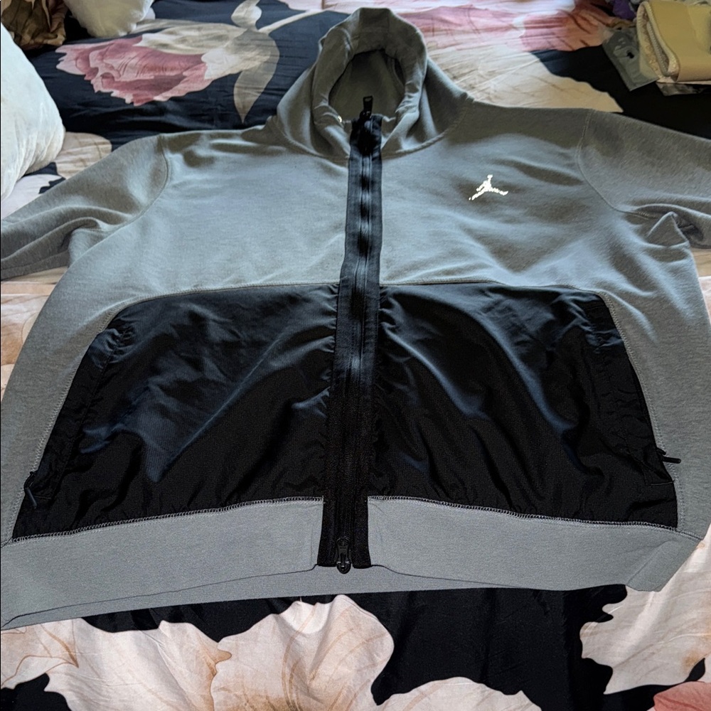 Jordan Gray and Black Lightweight Jacket
